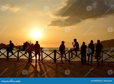 Sunset In Kota Kinabalu Sabah Borneo Editorial Stock Photo Image Of
