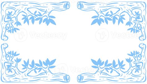Blue Abstract Frame Background Illustration 23282124 Png