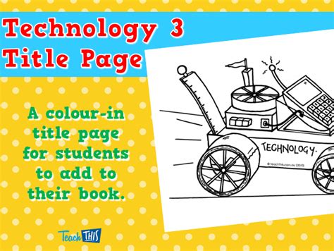 Technology 3 Title Page Classroom Games School Classroom Student