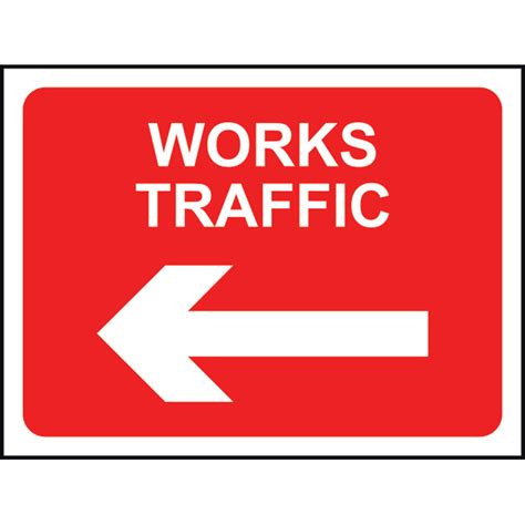 600 X 450mm Temporary Sign And Frame Works Traffic Arrow Left First