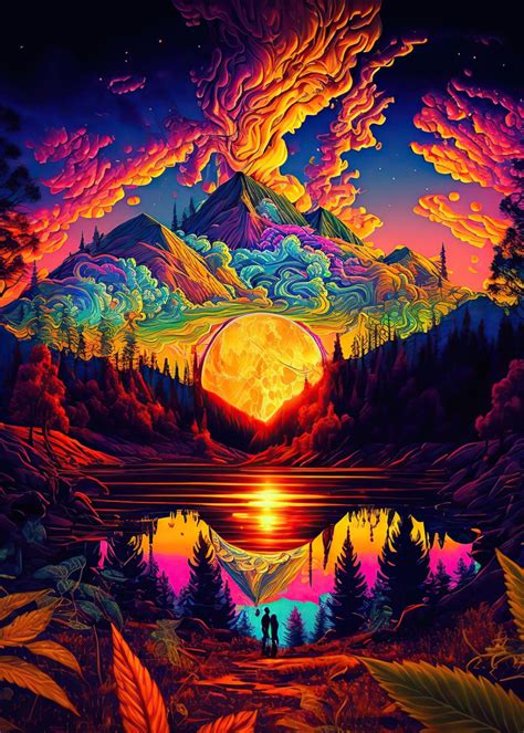 Psychedelic Nature Poster By Siobhan Lamb Displate