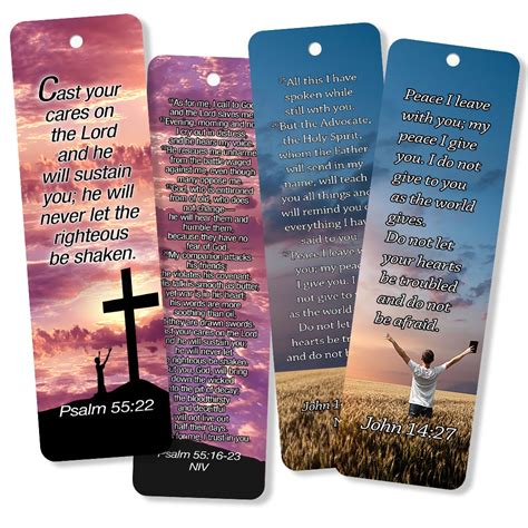 Christian Bookmarks Cards With Popular Inspirational Bible Verses 6