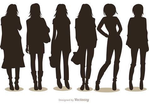 Silhouette Fashion Girl Vectors Pack 1 Download Free Vector Art
