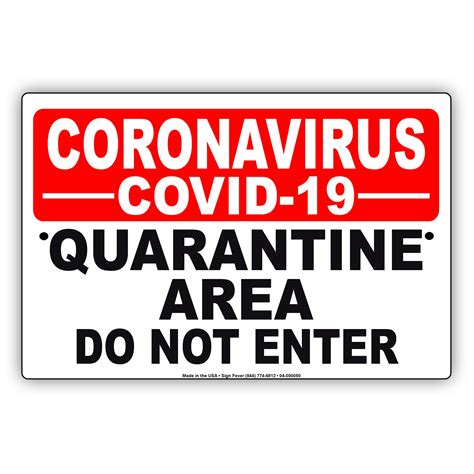 Do Not Enter Quarantine Area Keep Distance Disease Safety Novelty