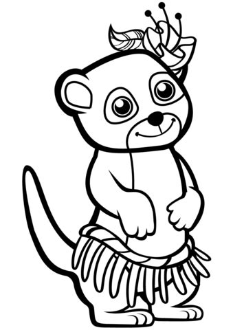 funny meerkat coloring page  printable coloring pages