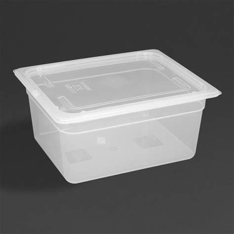 Vogue Polypropylene 12 Gastronorm Container With Lid 150mm Pack Of 4