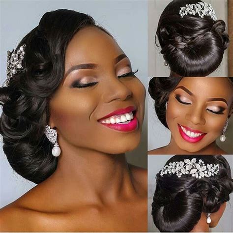 Pin En Bride Wedding Hair African American Hair