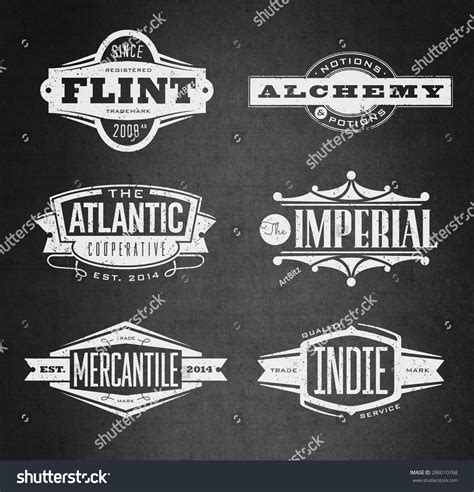 Distressed Retro Vector Grunge Logos Seals And Royalty Free Stock