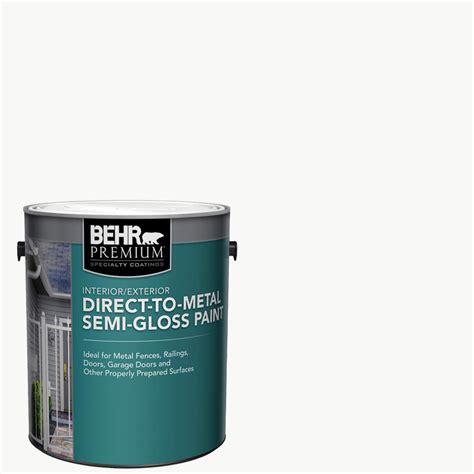 Behr Premium 1 Gal White Semi Gloss Direct To Metal Interiorexterior