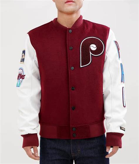 Burgundy Philadelphia Phillies Varsity Jacket Jackets Creator