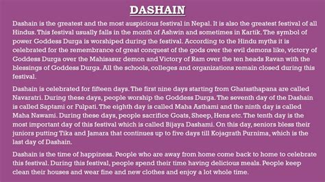 School Level Essay On Dashain Festival The Best Essay Writing That