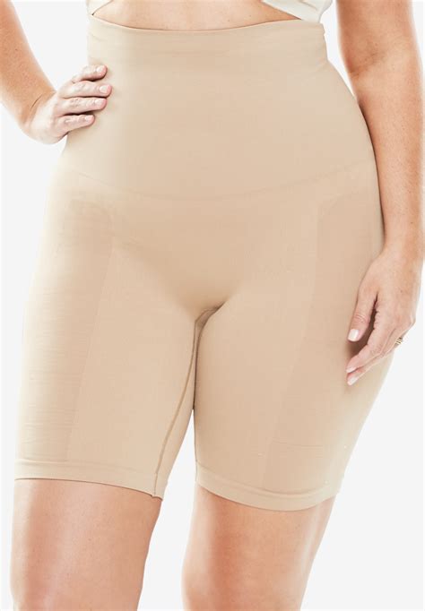 Seamless Long Leg Shaper By Secret Solutions® Curvewear Plus Size Control Bottoms Woman Within