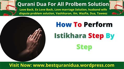 How To Perform Istikhara Step By Step Qurani Dua Islamic Dua