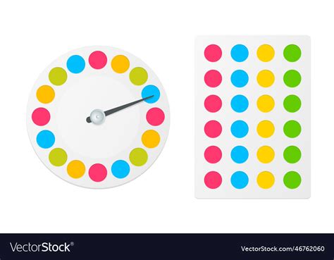 Twister Game Board And Mat With Color Circles Set Vector Image