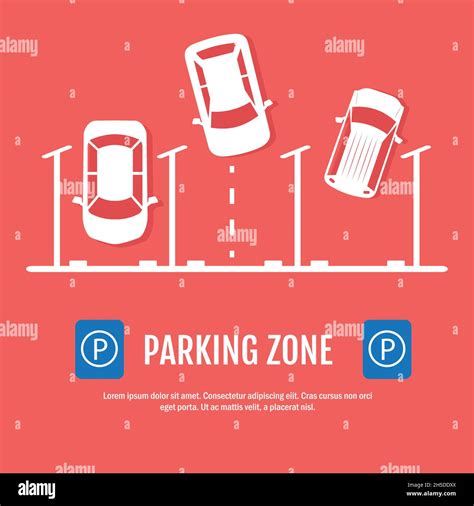 Three Cars Parking Zone Stock Vector Image And Art Alamy