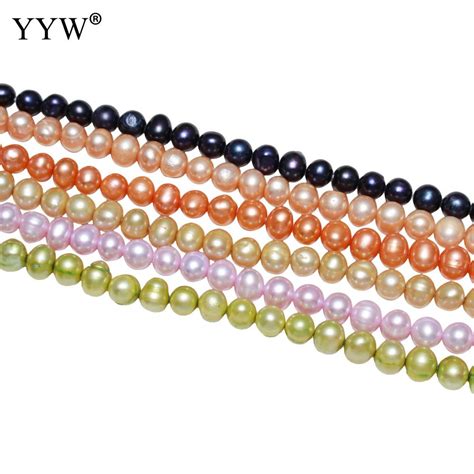 Mm Cultured Potato Baroque Freshwater Pearl Natural Stone Beads For Bracelets Necklace Making