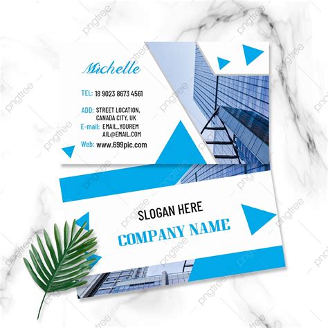 Blue Triangle Business Card Template Download On Pngtree