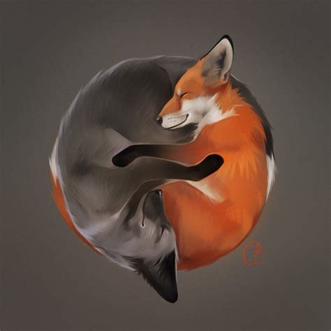 Foxes By Https Gaudibuendia Deviantart Com On DeviantArt Fox Artwork Fox Illustration Fox