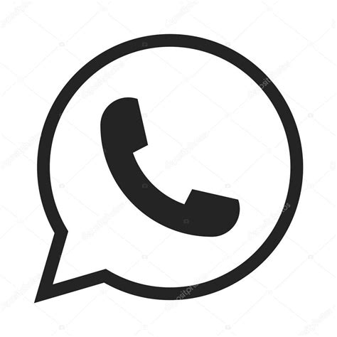 Telephone Icon Symbol Vector Whatsapp Logo Symbol Phone Pictogram Flat
