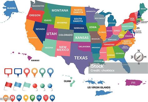 United States Of America Map Stock Vector Art 534843425 Istock