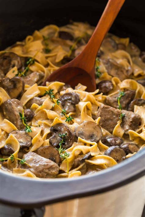 Healthy Slow Cooker Beef Stroganoff This Easy Meal Is Made With Steak