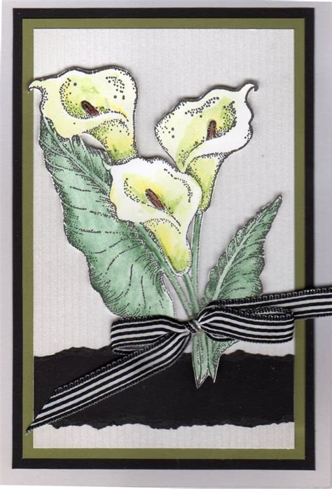 White Calla Lily Thank You Card Some Cards Easel Cards Thank You