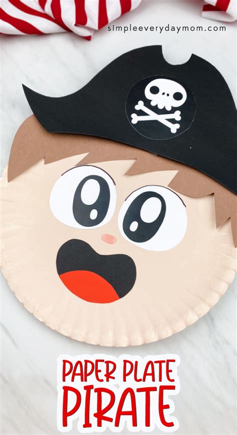 Paper Plate Pirate Craft For Kids Free Template