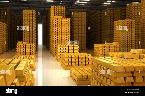 Gold bars in the warehouse Stock Photo - Alamy