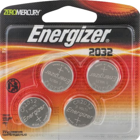 Energizer 2032 Lithium 3 Volt Coin Battery 4 Pk Kroger