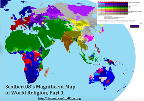 Religions Map Of The World Mijn Persoonlijke Interesses