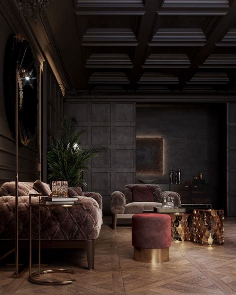 Classic Dark Apartment On Behance Dark Interior Design Luxury