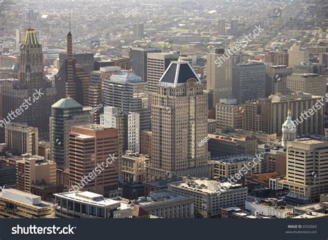 Aerial View Of Skyscrapers In Baltimore Maryland Stock Photo 6932665