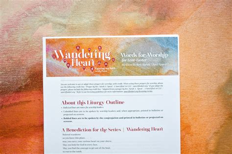 Wandering Heart Words For Worship For Lenteaster — A Sanctified Art