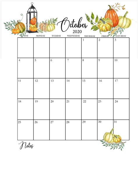 Floral 2020 Calendar Printable Calendar 2020