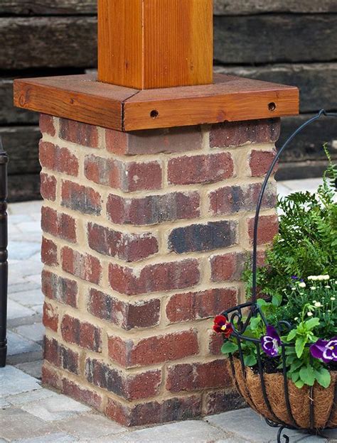 Image Result For Brick Base For Wooden Posts Brick Porch Brick