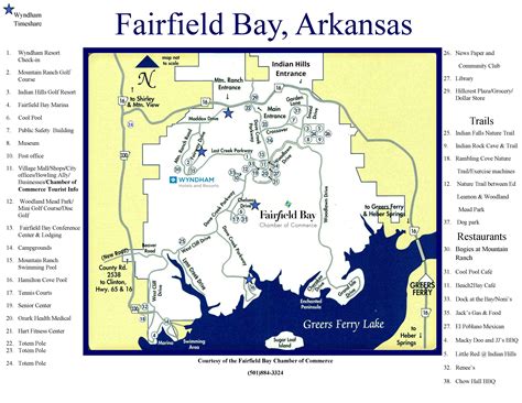Fairfield Bay Arkansas City Map Fairfield Bay