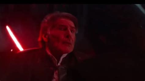 Star Wars The Force Awakens Scene Of Kylo Ren Killing Han Solo Finally