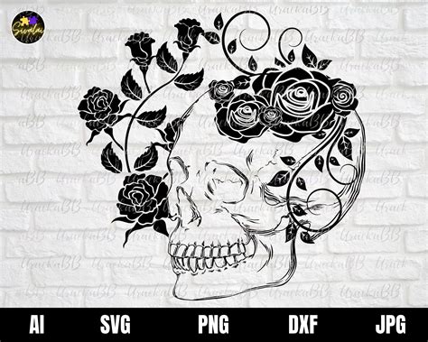 Flower Svg, Rose Flower, Skeleton Flower, Rose Vines, Image Downloads