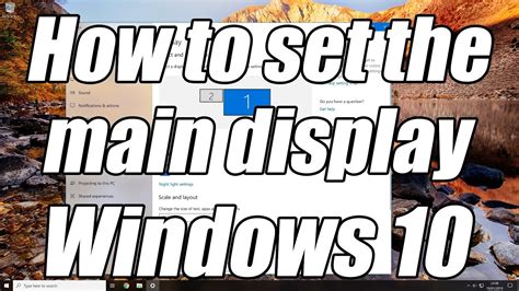 How To Set Your Main Display In Windows 10 Youtube