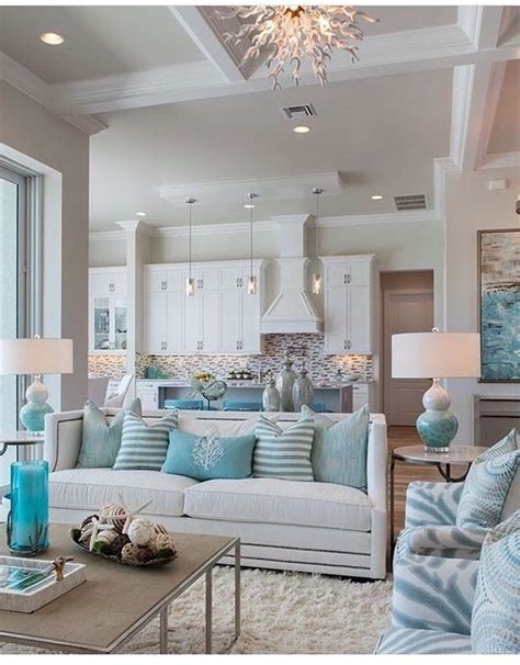 Awesome 66 Beautiful Coastal Themed Living Room Decorating Ideas To