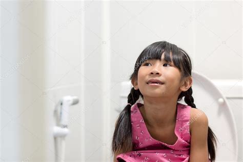 Asian Girl Sitting On Toilet Stock Photo Jayjaynaenae Sweets Asian Girl