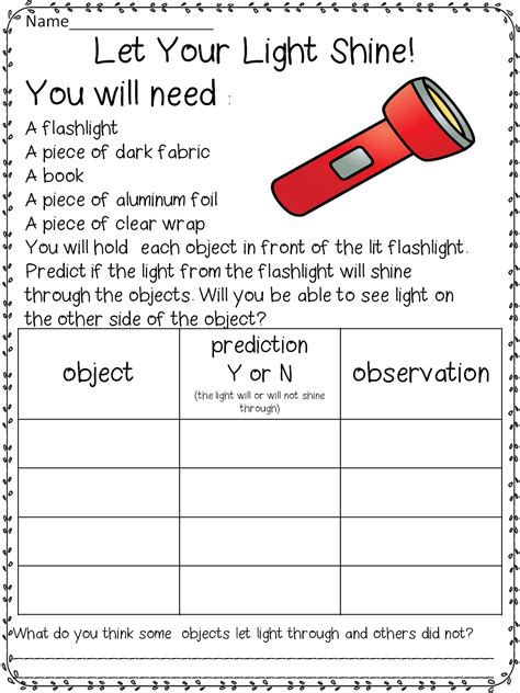 First Grade Wow First Grade Science Science Lessons Light Science