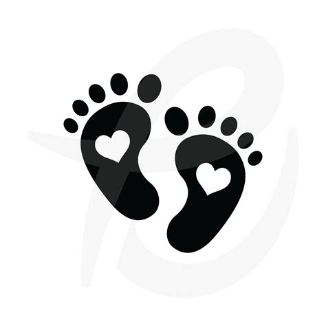 Baby Footprint Svg Instant Digital Download Svg Ai Etsy Uk