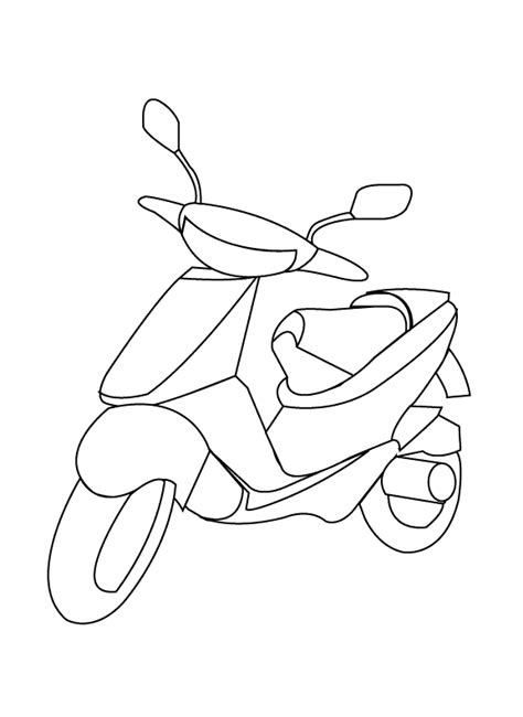 Scooter coloring page | coloring pages, boy illustration, color Scooter Coloring Pages - Coloring Home