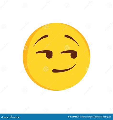 Isolated Mischievous Emoji Face Stock Vector Illustration Of Smile