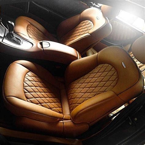 Diamond Stitch Bespoke Amg Interior Mercedes Benz Clk Brown Tan