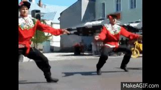 Male Russian Dancers Doing A Traditional Dance On Make A GIF