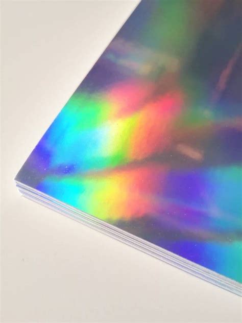 A4 Inkjet Printable Holographic Sticker 5 Sheets Etsy Uk Hologram