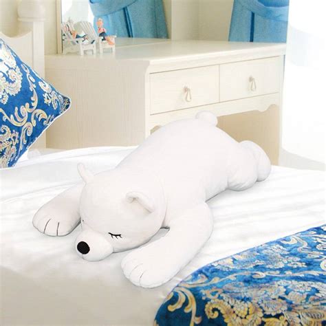 Polar Bear Shaped Plush Pillow