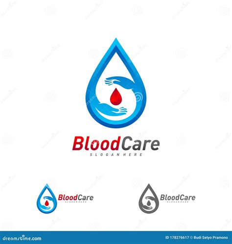 Blood Care Logo Template Vector Creative Droplet Blood Logo Design